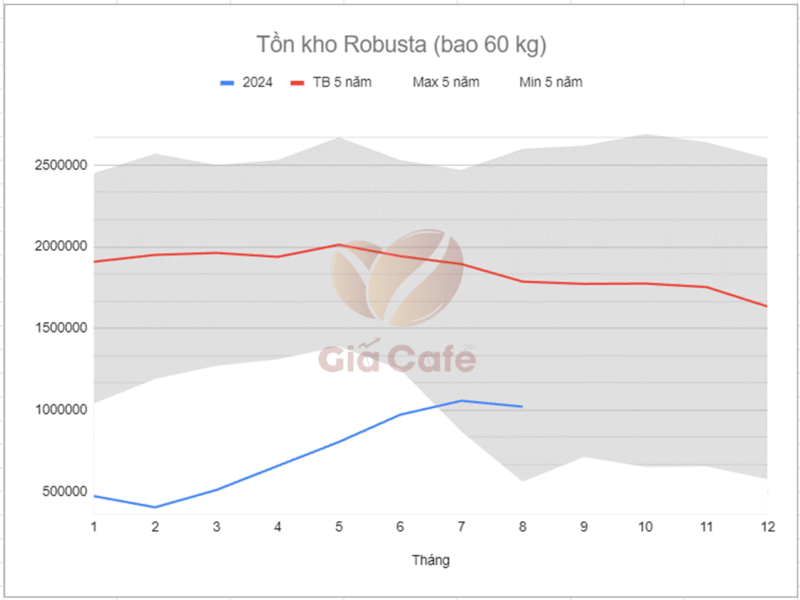 tồn kho robusta